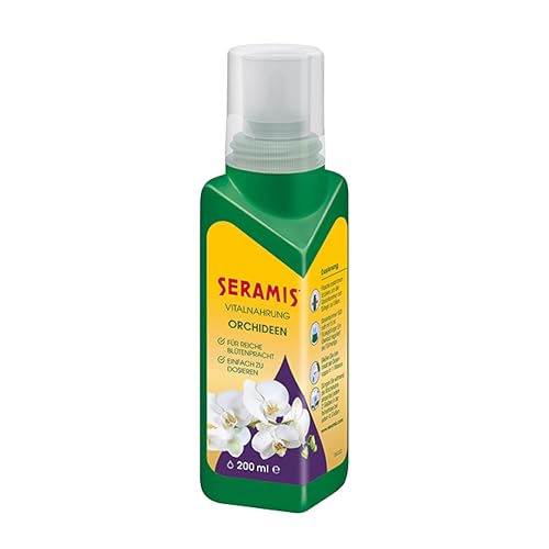 Seramis Vitalnahrung für Orchideen, 200 ml – Düngemittel für optimales Wachstum von Orchideen, Flüssigdünger mit praktischer Dosierhilfe 4,5x4,5x17,6 cm