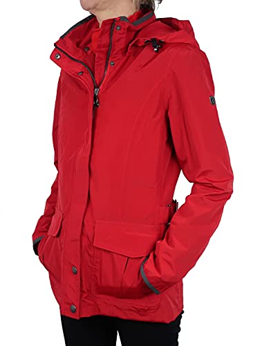 Wellensteyn Damen Parka Mantel Aruba ARUB-382, Einfarbig, Gr. Small, Rot (Rot RT)