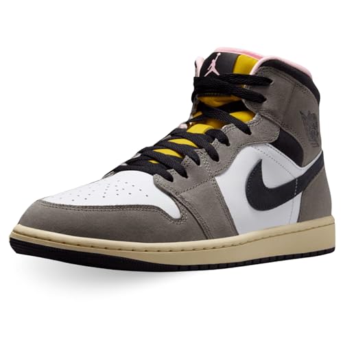 Nike Air Jordan 1 Mid Se Code HQ2011-100 Grau Herren, Grau-Weiß., 42.5 EU