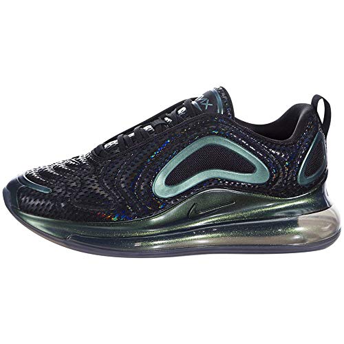 Nike Women's Air Max 720 Shoe (9 US, Black/Black-METALLIC Silver)