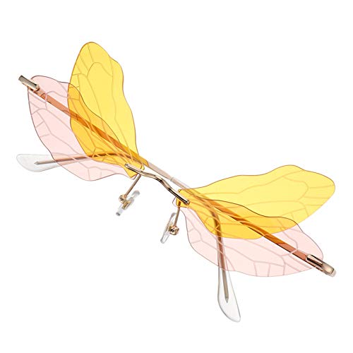 Randlose Libelle Flügel Form Unregelm??igen Gl?ser Shades Partei Sonne Gl?ser für Frauen