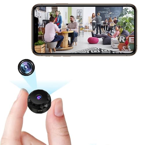 LySuyeo Mini Kamera, Überwachungskamera 1080P WiFi Kamera Live Übertragung Handy APP mit Bewegungserkennung Nachtsicht, Überwachungskamera mit Batteriestrom Geeignet für Familien verwendet