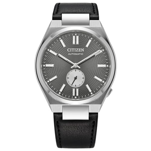 Citizen Herren Analog Automatik Uhr mit Leder Armband NK5010-01H