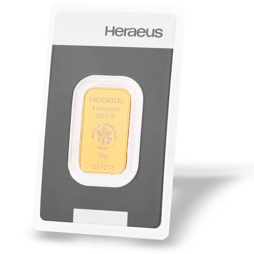 Heraeus Goldbarren Gold, 999.9 Feingold, 10g, LBMA-zertifiziert