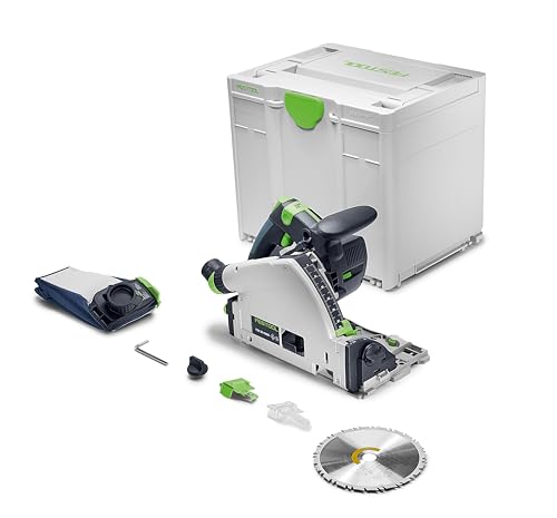 Festool Akku-Tauchsäge TSC 55 KSEB 18 V, KickbackStop, Gehrungsschnitt bis 47°, FastFix, Dünnschnittblatt, Systainer-Set
