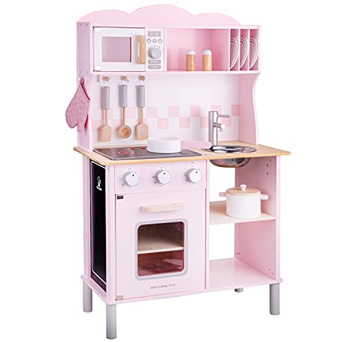 New Classic Toys 11067 Kochnische-Modern mit elektrischem Kochfeld-Klingt, 3+ years, Rosa