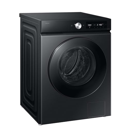 Samsung WD9EDB7B85GBU2 Bespoke AI Waschtrockner, 9+6 kg, EEK: D/A (-10%), Waschmaschine und Trockner in einem, QuickDrive, AI Ecobubble, AI Wash, SuperSpeed 39 Min. Waschprogramm, Schwarz