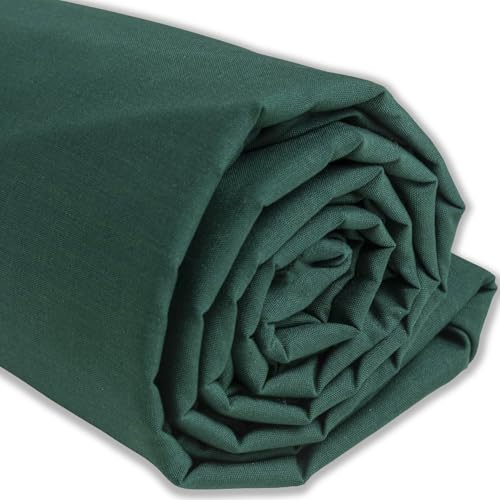 IPEA Baumwollstoff Popeline Grün - 200 cm x 150 cm - Made in Italy - Meterware zum Nähen, Bekleidung, Futter, Wohnaccessoires, Patchwork, Stoff einfarbig zum Nähen