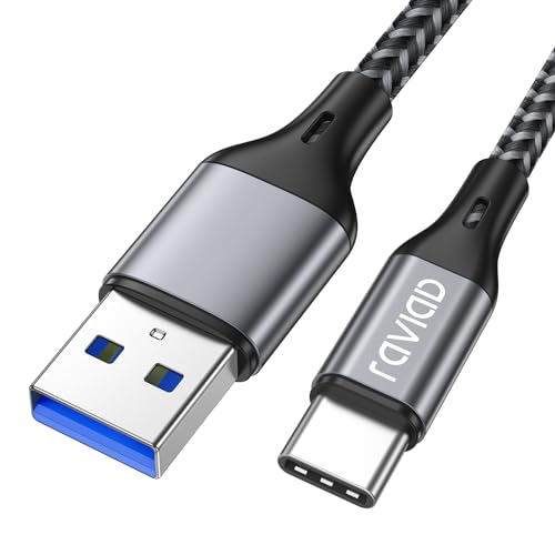 RAVIAD USB 3.0 Auf USB C Kabel 1M, Schnellladekabel USB C Datenkabel 5Gbps