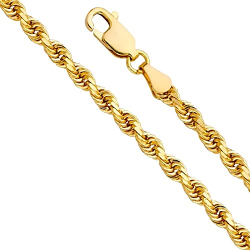 PRINS JEWELS Kordelkette 14 Karat 585 Gold Gelbgold 5.20 mm Breit (45)