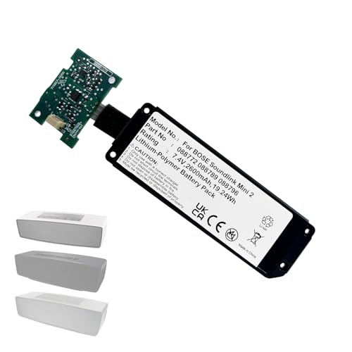 Akku für Bose SoundLink Mini 2 Bluetooth-Lautsprecher,Akku für Bose Soundlink Mini II,Ersatz für Bose 088772, 088789, 088796, 080841 Bluetooth-Lautsprecher.- Mit Platine, Kein Schweißen Erforderlich
