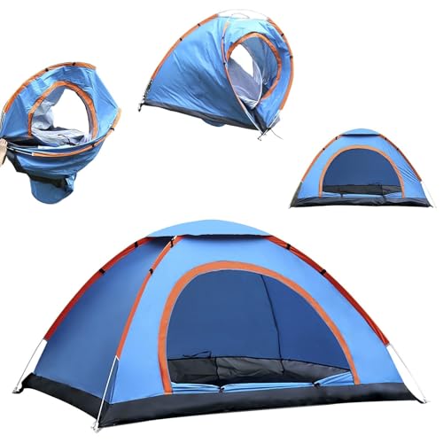 Pop Up Zelt 2 Personen Wasserdicht, Automatisches Camping Zelt, Winddicht Campingzelt, Ultraleicht Wurfzelt 2 Mann für Strand, Outdoor, Reisen, Wandern, Angeln