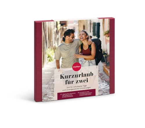 mydays Geschenkbox Kurzurlaub für Zwei; Erlebnis verschenken oder selbst erleben; Gutschein für 2 Person(en)