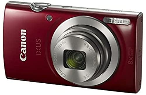Canon IXUS 185 Digitalkamera (20 MP, DIGIC 4+, 8X optischer Zoom, 6,8cm (2,7 Zoll) LCD, Display, Smart Auto, HD Movies, USB, 720p) Kamera digital, rot