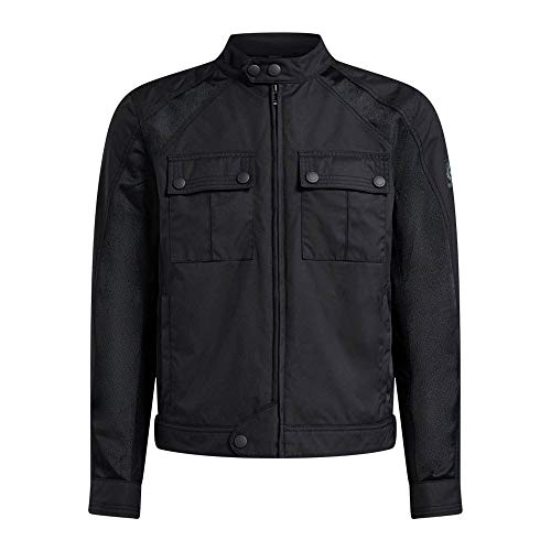 Belstaff Temple Motorrad Textiljacke, schwarz, L