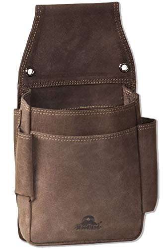 Woodland® Professionelles Kellner-Holster – Dunkelbraun Büffelleder