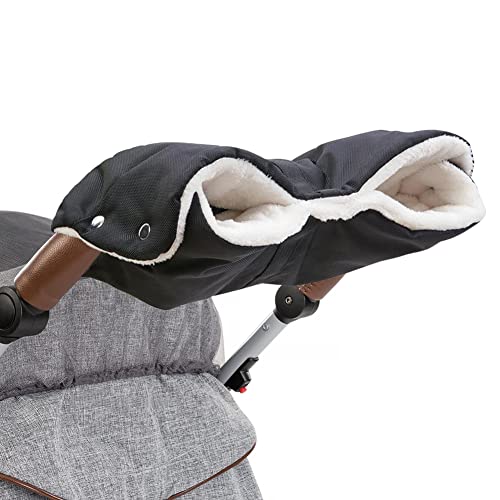 DIAOPROTECT Handwärmer Kinderwagen, Winddichte Kinderwagen Handwärmer mit Fleece-Design, Universal Atmungsaktive Handschuhe Kinderwagen, Wasserdichter Handmuff für Kinderwagen, Buggys, Fahrradanhänger