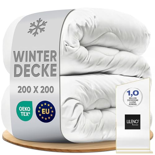LILENO HOME Bettdecke 200x200cm Winter (1er Set) | 95°C waschbar, Sanitized