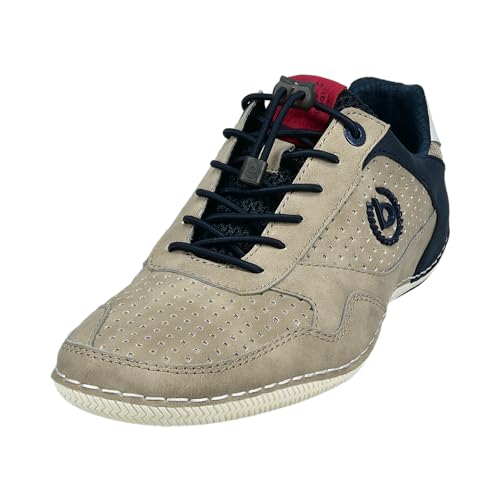 bugatti man Herren Mokassins, Männer Slipper, Wechselfußbett,Schlupfschuhe,schluepfschuhe,Loafer,Freizeit,leger,sportlich,Taupe (1400),42 EU/EU UK