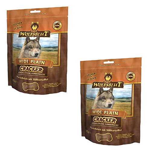 Wolfsblut Cracker Wide Plain mit Pferdefleisch & Süßkartoffel für Hunde zur Belohnung - Doppelpack - 2 x 225g