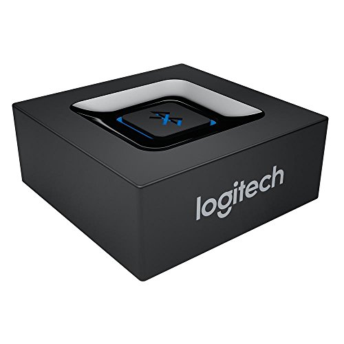 Logitech Kabelloser Bluetooth Audio-Empfänger, Multipoint Bluetooth, 3.5 mm & Cinch-Eingang, Pairing-Taste, 15 m Reichweite, EU Stecker, PC/Mac/Tablet/Handy/AV-Receiver/Stereoanlage - Schwarz