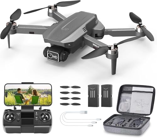 B12 Drohne mit Kamera 4K, RC FPV Quadcopter für Anfänger & Erwachsene, Faltbarer Drone mit Brushless Motor, 48 Min Flugzeit (2 Akkus), unter 249g, C0-Klassifizierung