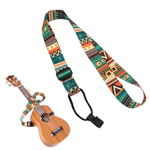 emperoch Ukulele Gurt, Halsschleife für Ukulele Verstellbar, Ukulele Gurt Tragegurt, Ethnische Gitarrengurt mit Band zum Anklipsen, für Ukulele Kleine Gitarre