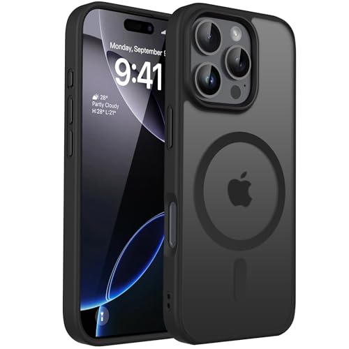 CACOE für iPhone 13 Pro Max Hülle Kameraschutzend, Kompatibel mit MagSafe, Stoßfest Kratzfest Magnetisch Rückseite Handyhülle für iPhone 13 Pro Max Case Transluzente