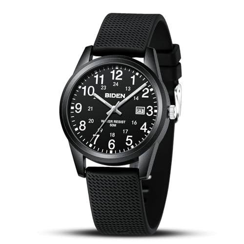 LN LENQIN Herren Uhr Uhren Herren Analog Quarz Armbanduhr 30M wasserdichte mit Datum Mode Casual Designer Uhr für Männer Silikonband
