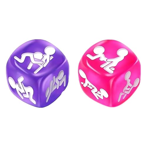 2 Stück Würfelspiel Set,Sex Spielzeug Die Paare,Sexstellungen,Paar Geschenke,Erotikspiele,Erotikwürfel Lehrbuch Spiel,Humorspiel,Partyspiele,Schlafzimmer Sexspielzeug,für Erwachsene,Couple,Pärchen