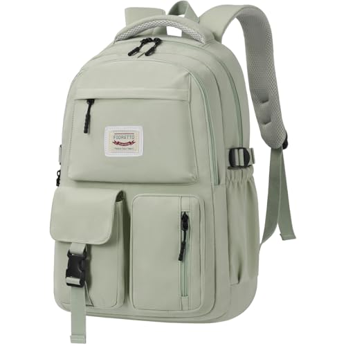FIORETTO Schulrucksack Teenager Mädchen Damen Schulranzen Schultasche School Bag Rucksack Schule 14