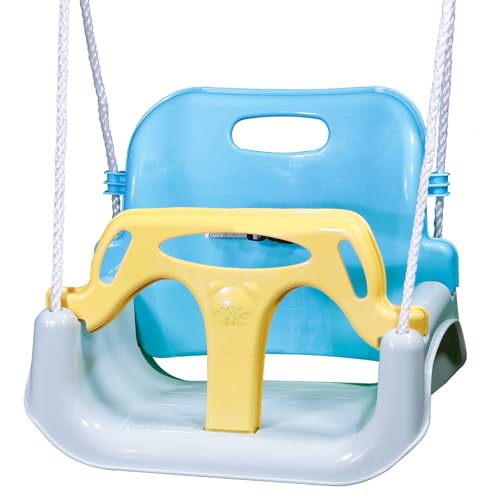 ZERRO Babyschaukel Kinderschaukel Outdoor und Indoor Verstellbar 50KG Ab 2 Jahren,Gelb