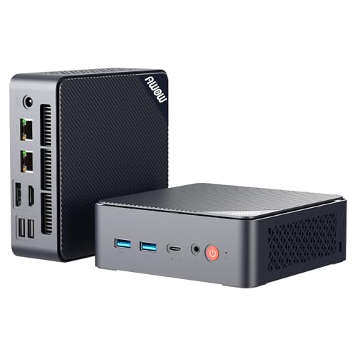 AWOW Mini PC W-11 Pro Twin Lake-N N150 Quad Core 3.60 GHz, 16 GB DDR4 3200MHz 512 GB M.2 PCIE3.0 SSD Mini Desktop Computer, Micro PC Dual Display HDMI DP 4K@60 Hz Dual RJ45 Gigabit Ethernet, AX101