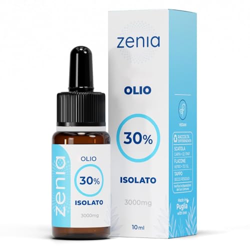 Zenia 30% isoliertes Öl – Anti-Stress, ideal zur Entspannung, Beruhigung von Angstzuständen und zur Bewältigung des Schlafes (10 ml)