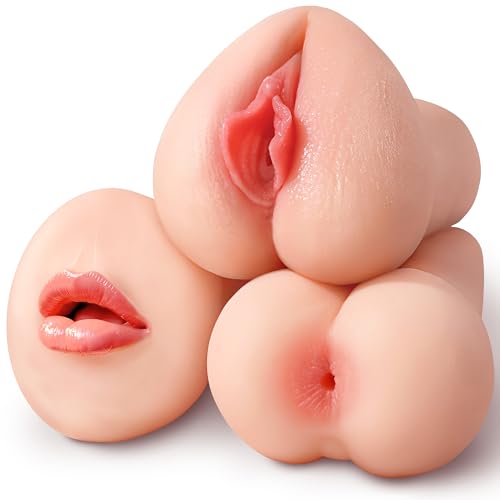 Dreiteiliges Set Reif Simulation Masturbieren für Manner, Geeignet für Anfänger Sex Spielzeug für die Männer, Langlebigere Taschenmuschi für die Männer, Pocket Pussy Sex Toyset für Man