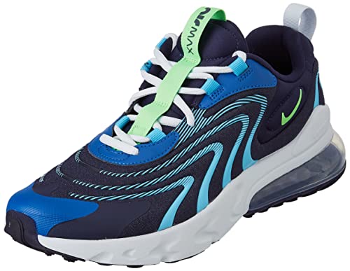 Nike Damen Jr Air Max 270 React Eng Gs Sneaker, Blackened Blue Green Strike, 38 EU