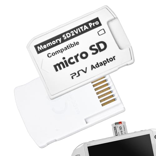 Ultimate Version SD2Vita 5.0 Speicherkartenadapter für PS Vita, PSVSD Micro SD Konverter mit Aufbewahrungsbox, Kompatibel mit PS Vita 1000 2000, Unterstützt bis zu 256GB MicroSD Schnellere Ladezeiten