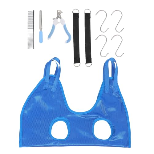 Katzenpflege Hängematte für Haustiere, Blau, Polyester und Edelstahl