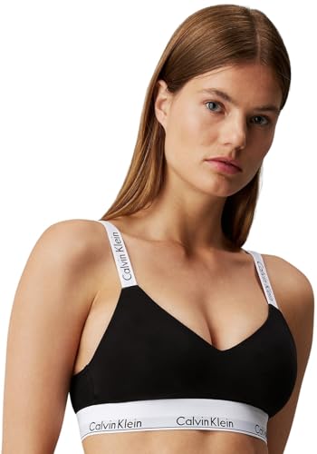 Calvin Klein Damen BH Bralette Lightly Lined Vorgeformt, Schwarz (Black), S