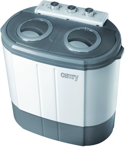 Camry CR8052 Mini Waschmaschine 3 kg mit Salatschleuder/ 60 cm/Ideal für kleine Wäsche und empfindliche Textilien, one Size