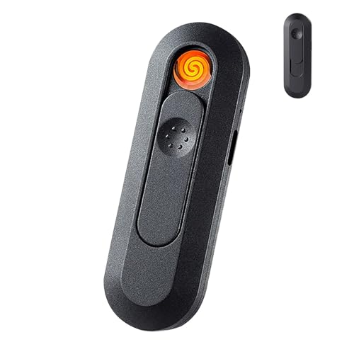 Feuerzeug Elektrisch, Wiederaufladbares elektronisches Feuerzeug mit USB-Anschluss, Winddicht, flammenloses Feuerzeug, Vatertagsgeschenk für Papa Opa, Geschenk Vatertag - Nur für Zigaretten