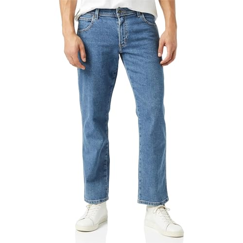 Wrangler Herren Texas Straight Jeans, Stonewash, 34W / 34L EU
