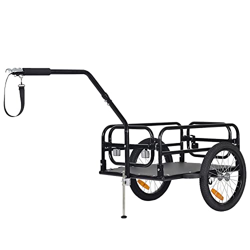 Tiggo City Porter Klappbar Fahrrad Lastenanhänger Fahrradanhänger & Handwagen 2 in 1 ist EIN multifunktionaler Transporter