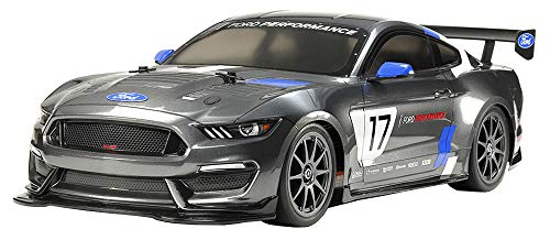 Tamiya - 1:10 RC Ford Mustang GT4 TT-02, ferngesteuertes Auto/Fahrzeug, Modellbau, Bausatz, Hobby, Zusammenbauen, TAM58664, Grau