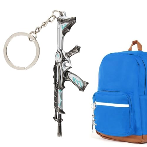HAMKU Valorant Schlüsselanhänger,Hergestellt Im Valorant-Waffenmodell,Schlüsselanhänger Für Handys,Schlüssel,Rucksack-Dekoration,Das Beste Geschenk Für Einen Mann,Weiß