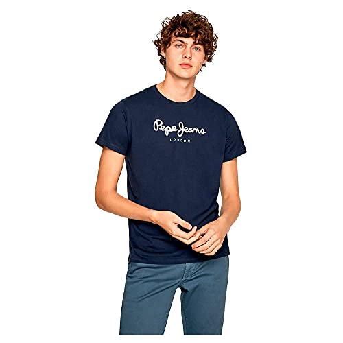 Pepe Jeans Herren Eggo N T-Shirt, Blue (Navy), XL