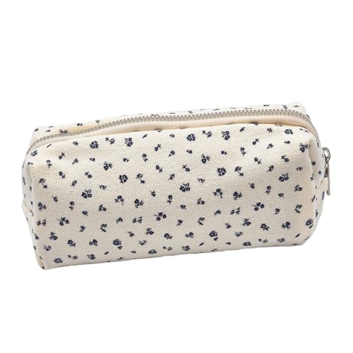 OYIWINMI Federmäppchen für Schule Büro, Federtasche mit Reißverschluss, Mäppchen mit Aesthetic Blumen, Pencil Case für Mädchen Kosmetiktasche und Geldtasche