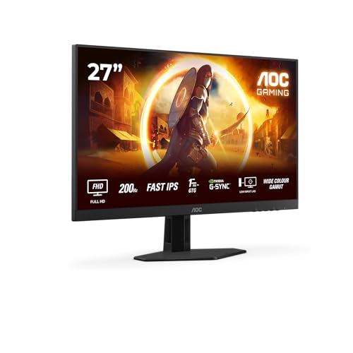 AOC Gaming 27G4HRE - 27 Zoll Full HD Monitor, 200 Hz, 1 ms, G-Sync comp., HDR10 (1920x1080, 2X HDMI 2.0, DisplayPort 1.4) schwarz-rot