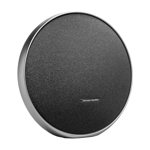 Harman Kardon Onyx Studio 9, tragbarer Heim-Bluetooth-Lautsprecher mit Auracast-Multi-Lautsprecheranschluss, adaptiver Selbstabstimmung, USB-Ladeanschluss, 8, UK Stecker (Typ G)