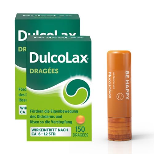 Doppelpack Set mit DULCOLAX Dragees 5 mg magensaftresistente Tabletten Dose (2x150St) + Lippenpflegestift